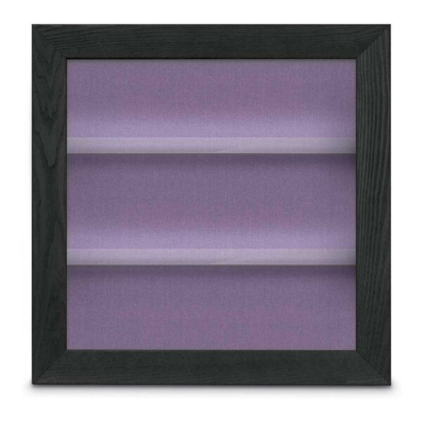 Outdoor Enclosed Combo Board, 42"x32", Black Frame/White Porc & Rubber